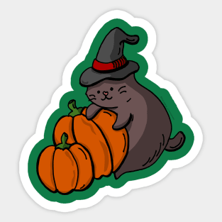 Cute Kittens - Pumpkin Field Sticker